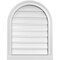 Ekena Millwork Round Top Surface Mount PVC Gable Vent: Functional, w/ 2"W x 2"P Brickmould Sill Frame, 20"W x 26"H GVPRT20X2603SF - alternate 1